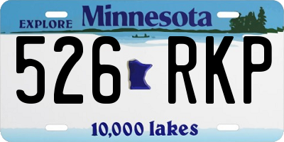 MN license plate 526RKP