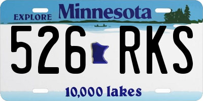 MN license plate 526RKS