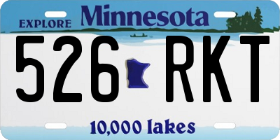 MN license plate 526RKT