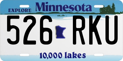 MN license plate 526RKU