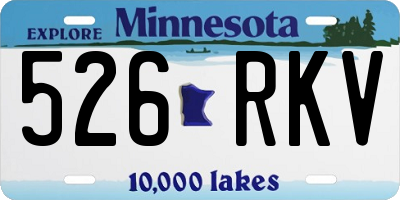 MN license plate 526RKV