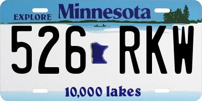 MN license plate 526RKW