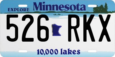 MN license plate 526RKX