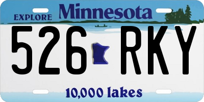 MN license plate 526RKY