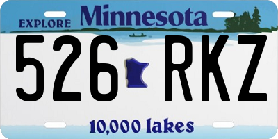 MN license plate 526RKZ
