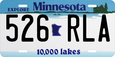 MN license plate 526RLA