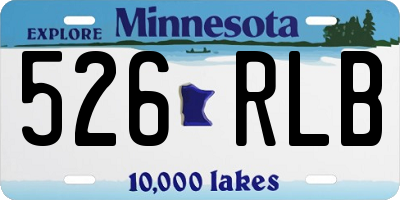 MN license plate 526RLB