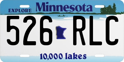 MN license plate 526RLC