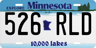 MN license plate 526RLD