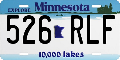 MN license plate 526RLF