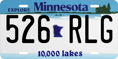 MN license plate 526RLG