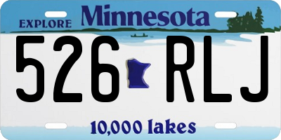 MN license plate 526RLJ