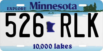 MN license plate 526RLK