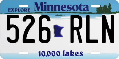 MN license plate 526RLN
