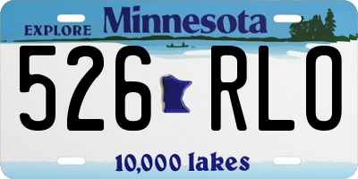 MN license plate 526RLO