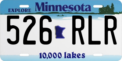 MN license plate 526RLR