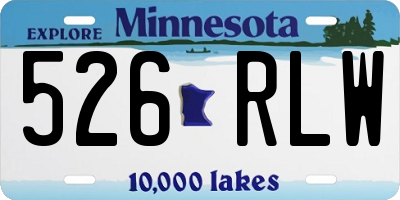 MN license plate 526RLW