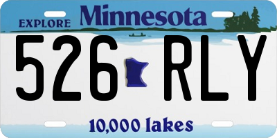 MN license plate 526RLY