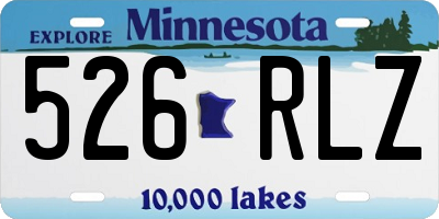 MN license plate 526RLZ