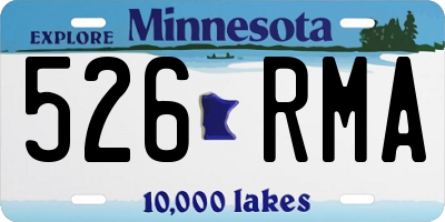 MN license plate 526RMA