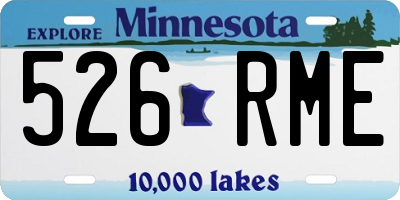 MN license plate 526RME