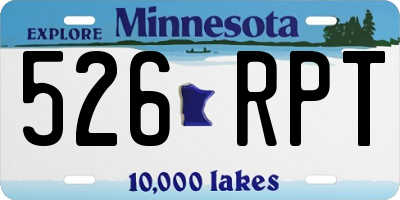 MN license plate 526RPT