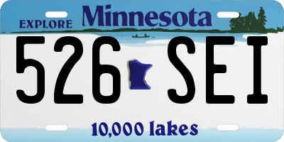 MN license plate 526SEI