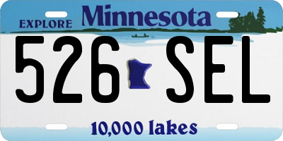 MN license plate 526SEL