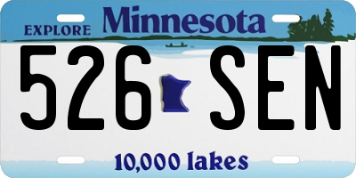 MN license plate 526SEN