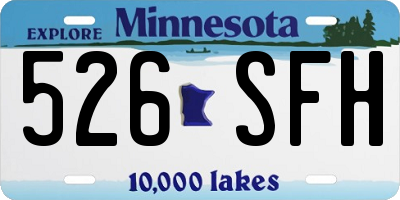 MN license plate 526SFH