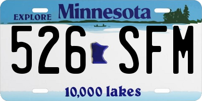 MN license plate 526SFM