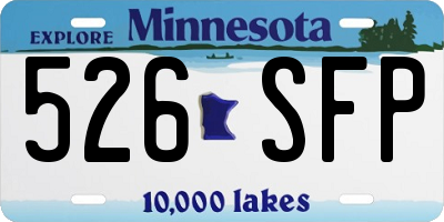 MN license plate 526SFP