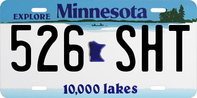 MN license plate 526SHT