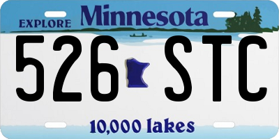 MN license plate 526STC