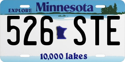 MN license plate 526STE