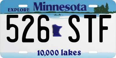 MN license plate 526STF