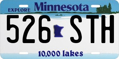 MN license plate 526STH