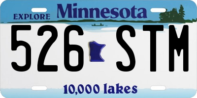 MN license plate 526STM