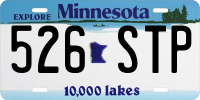 MN license plate 526STP
