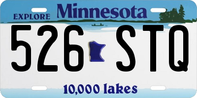 MN license plate 526STQ