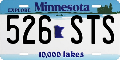 MN license plate 526STS