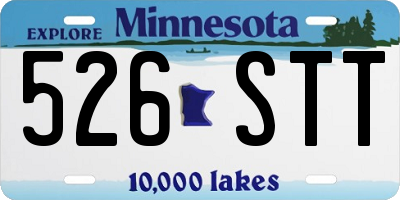 MN license plate 526STT