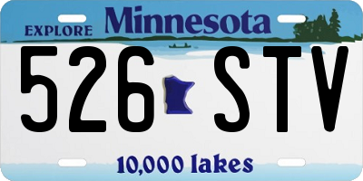 MN license plate 526STV