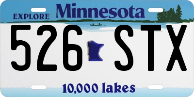 MN license plate 526STX