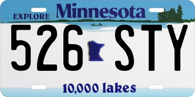 MN license plate 526STY