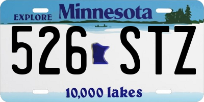 MN license plate 526STZ