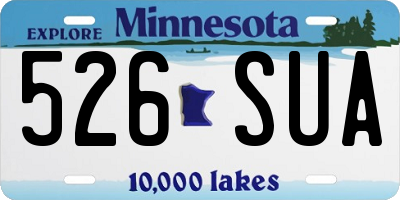 MN license plate 526SUA