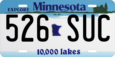 MN license plate 526SUC