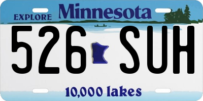MN license plate 526SUH
