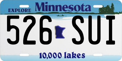 MN license plate 526SUI